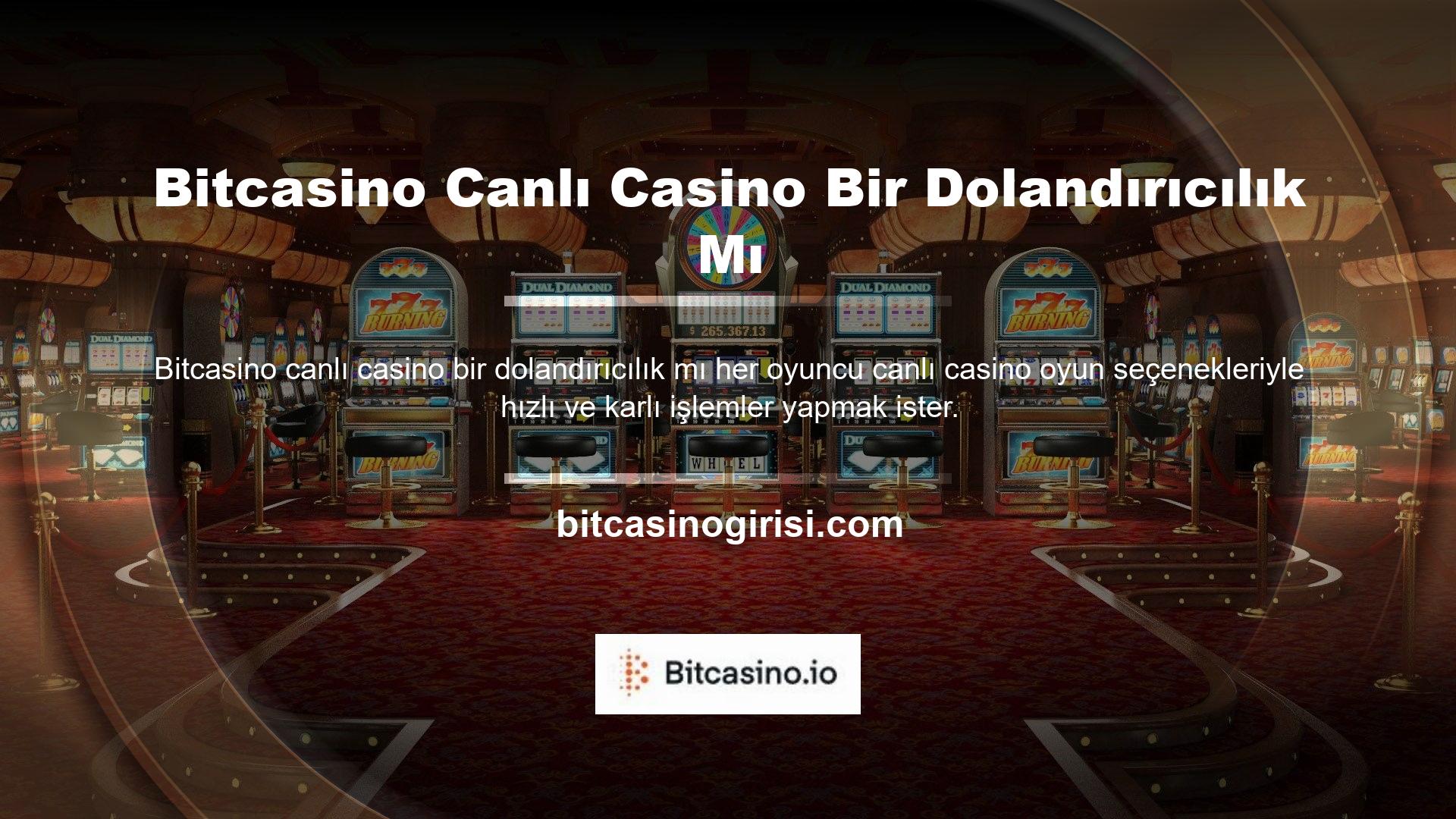 Bitcasino Canlı Casino Bir Dolandırıcılık mı? Bu durum oyuncuların merakını uyandıran Bitcasino Canlı Casino'nun hile yapıp yapmadığı sorusunu gündeme getiriyor